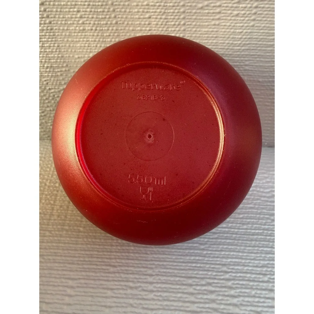 Tupperware Red Small Serving Storage Bowl 550ml with Lid 5621B-3
